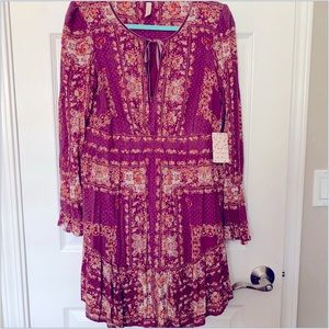 Free People Long Sleeve Flower Dress , NEW . Firm on price